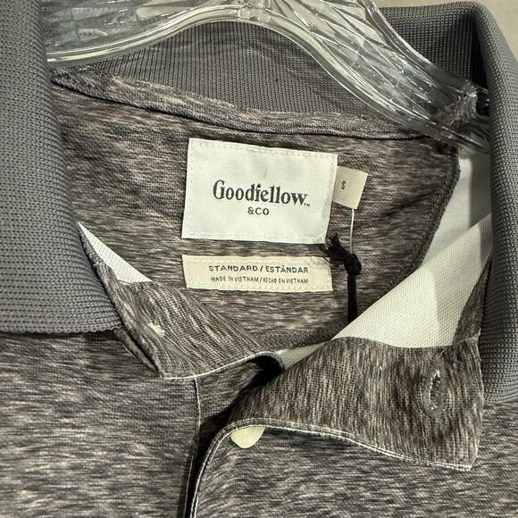 Goodfellow & Co Gray Performance Polo Shirt Sz S NWT Recycled Fabric Casual - Picture 4 of 10